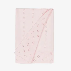 Pink Cotton Knit Baby Blanket (92cm)