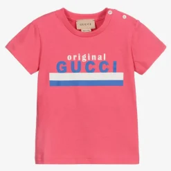 Pink Cotton Logo Baby T-Shirt