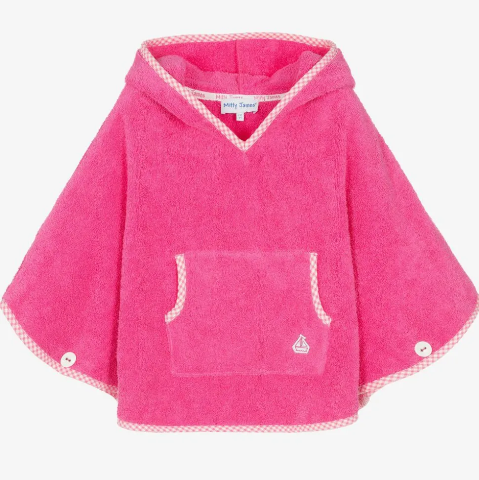 Pink Cotton Towelling Poncho