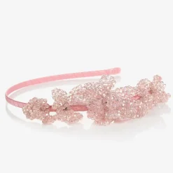 Pink Crystal Flower Hairband