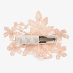 Pink Floral Hair Clip (7cm)