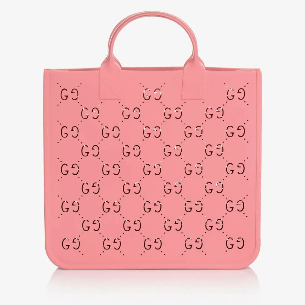 Pink GG Rubber Tote Bag (33cm)