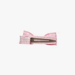 Pink Gingham Hair Clip (4.5cm)