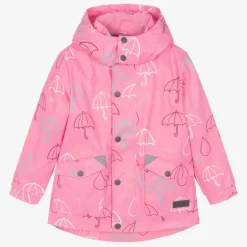 Pink Hooded Waterproof Umbrella Raincoat