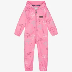 Pink Hooded Waterproof Umbrella Rainsuit