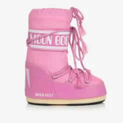 Pink Icon Nylon Snow Boots