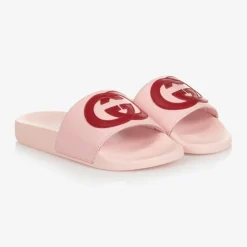 Pink Interlocking G Sliders