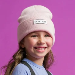 Pink Knitted Beanie Hat