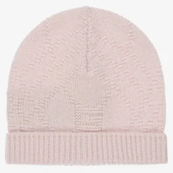 Pink Knitted Cashmere Baby Hat