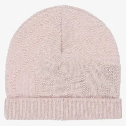 Pink Knitted Cashmere Baby Hat