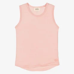 Pink Merino Wool Vest Top