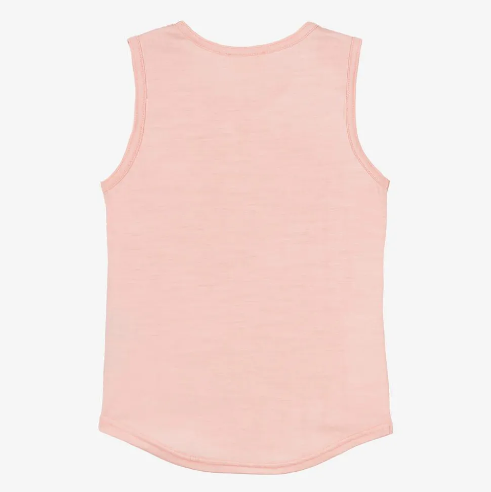 Pink Merino Wool Vest Top
