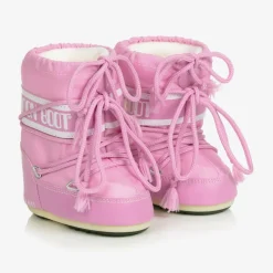 Pink Mini Nylon Snow Boots