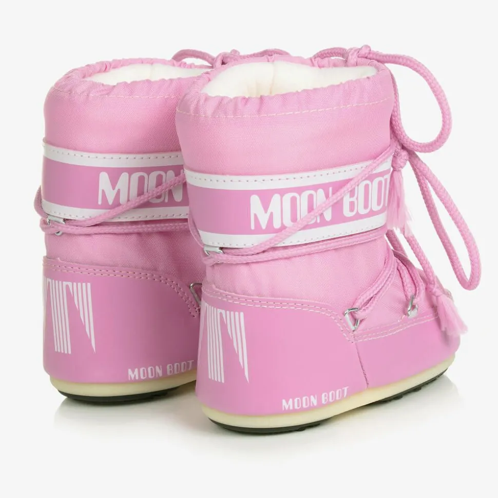 Pink Mini Nylon Snow Boots