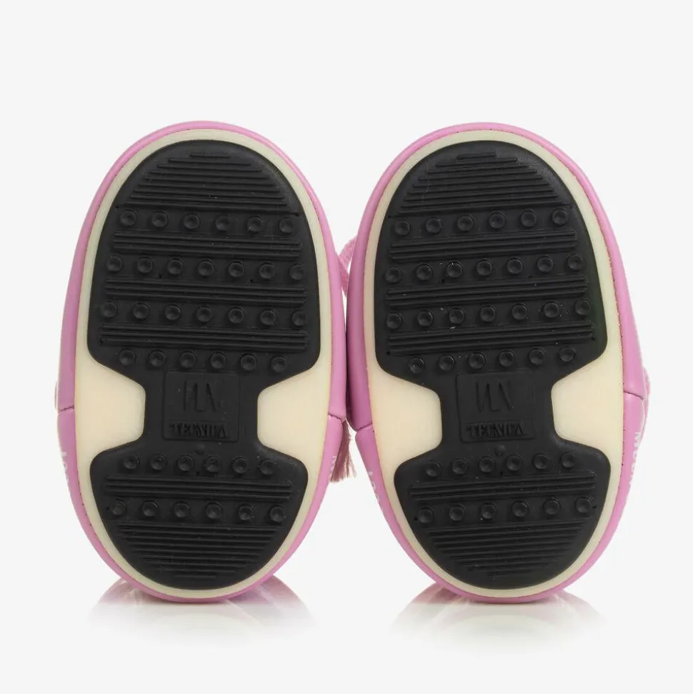 Pink Mini Nylon Snow Boots
