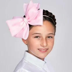 Pink Organza Bow Hairband