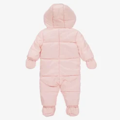 Pink Padded Baby Snowsuit