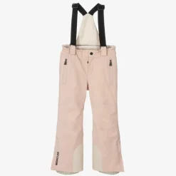 Pink Padded Ski Salopettes