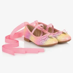 Pink Rainbow Ballerina Shoes