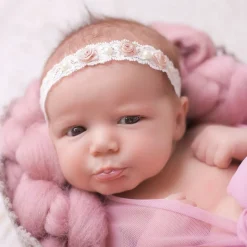 Pink Rose & Pearl Headband