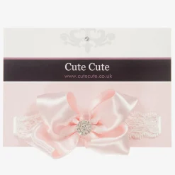 Pink Satin Bow Headband