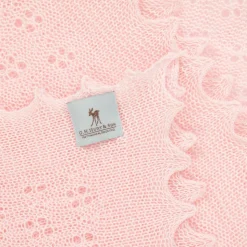 Pink Shawl & Bib Baby Gift Set