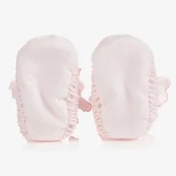 Pink Smocked Baby Booties