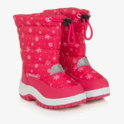 Pink Snowflake Snow Boots