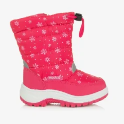 Pink Snowflake Snow Boots