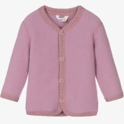 Pink Thermal Wool Cardigan