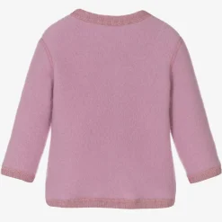 Pink Thermal Wool Cardigan