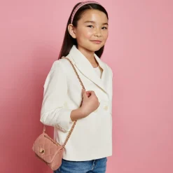 Pink Velvet Quilted Bag (13cm)