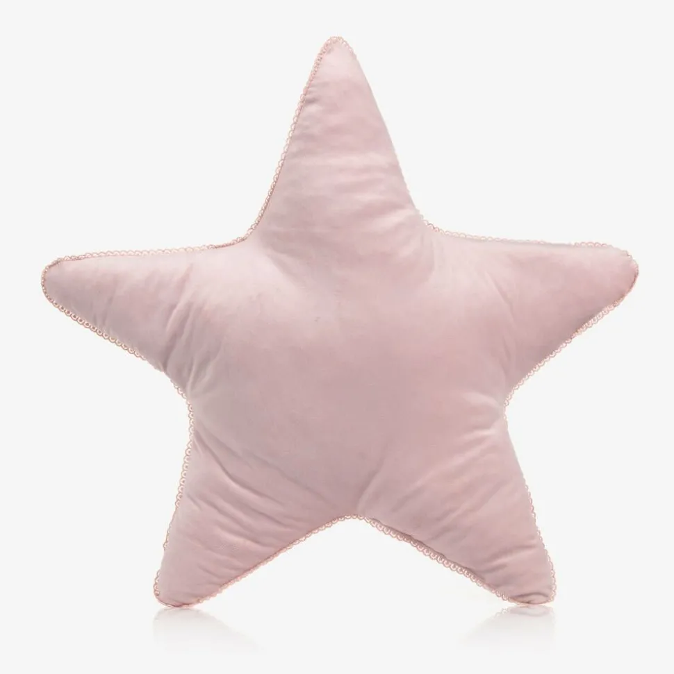 Pink Velvet Star Decorative Pillow (57cm)