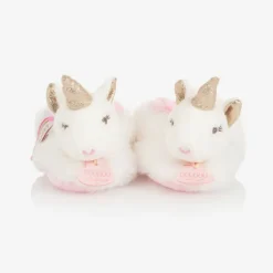 Plush Rattle Baby Slippers
