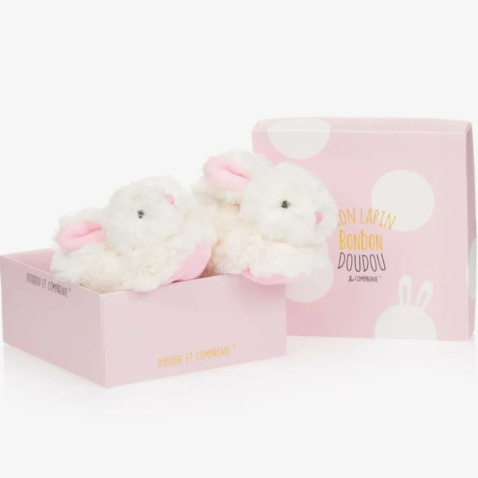 Plush Rattle Baby Slippers