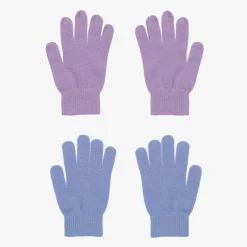 Purple & Blue Knitted Gloves (2 Pack)