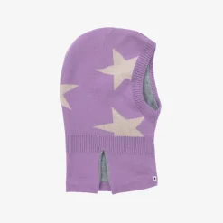 Purple Knitted Star Balaclava