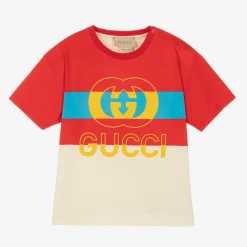 Red & Ivory Interlocking G Baby T-Shirt