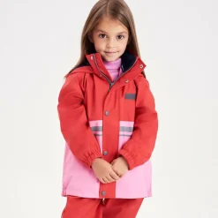 Red & Pink Waterproof Raincoat & Salopettes