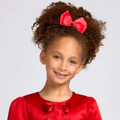 Red Bow Hair Clip (10cm)