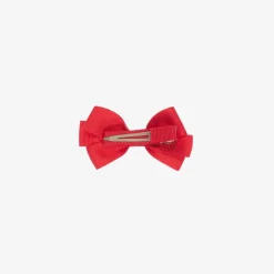 Red Bow Hair Clip (7cm)