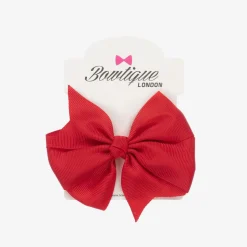 Red Bow Hair Clip (10cm)