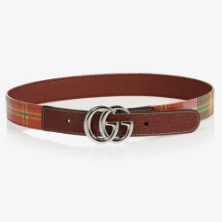 Red Check Double G Belt