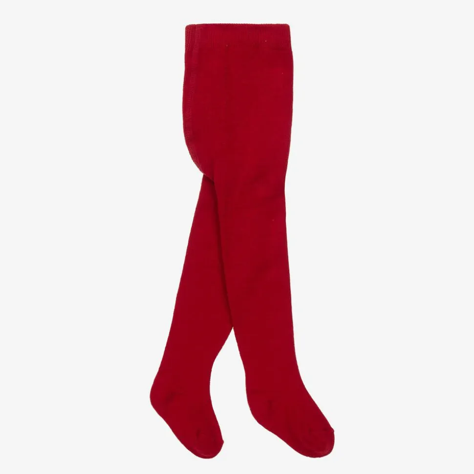 Red Cotton Baby Tights
