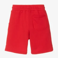 Red Cotton Snake Cotton Jersey Shorts