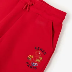 Red Cotton Snake Cotton Jersey Shorts