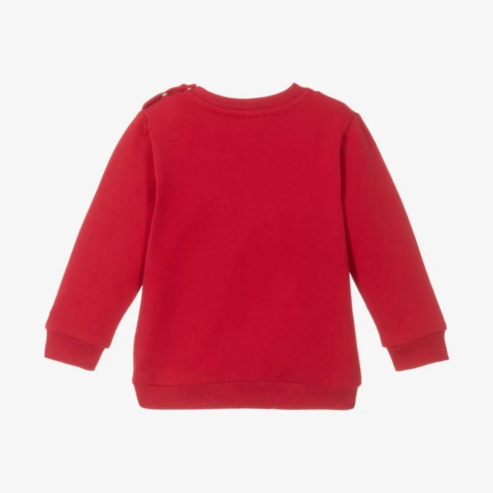 Red Festive Cotton Baby Sweatshirt