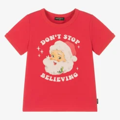 Red Festive Cotton T-Shirt