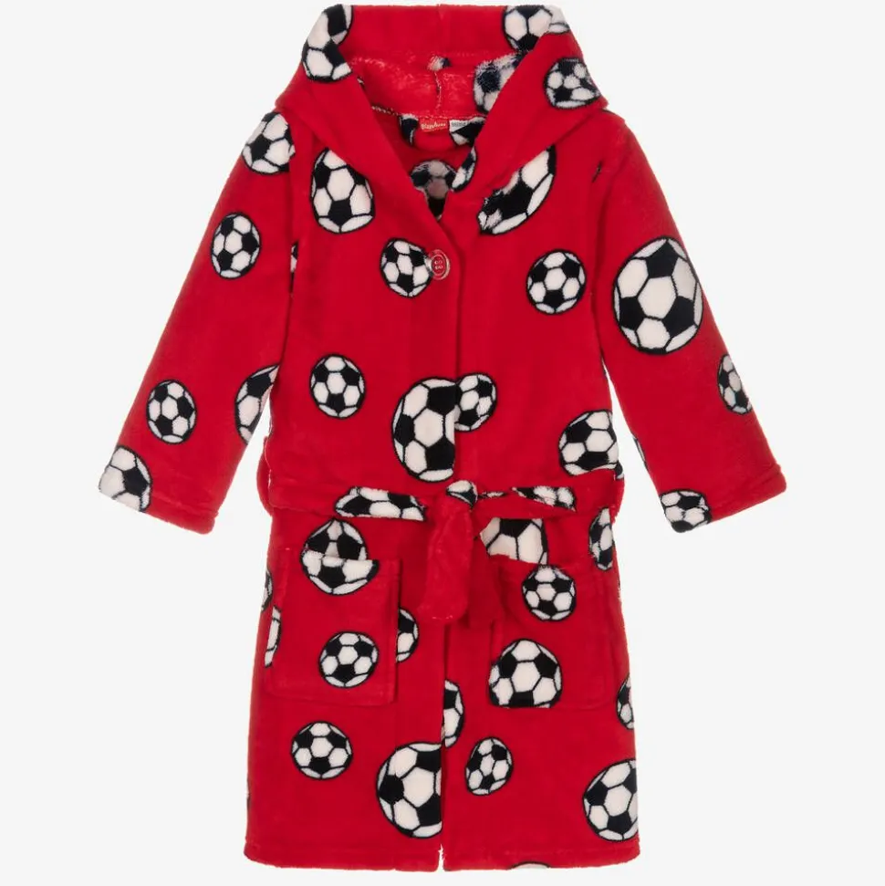 Red Football Fleece Dressing Gown