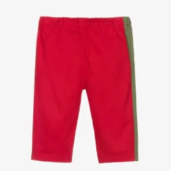 Red Gabardine Baby Trousers
